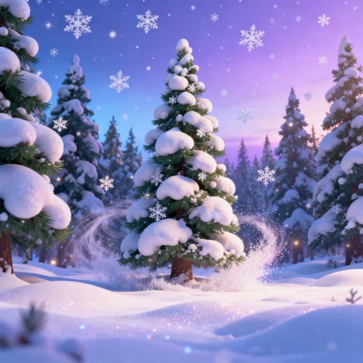 Winter Forest at Dusk