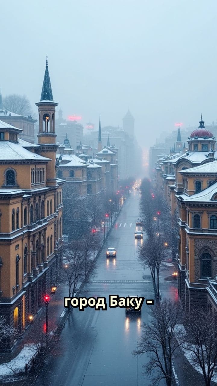 Снежный Баку и украшенная елка