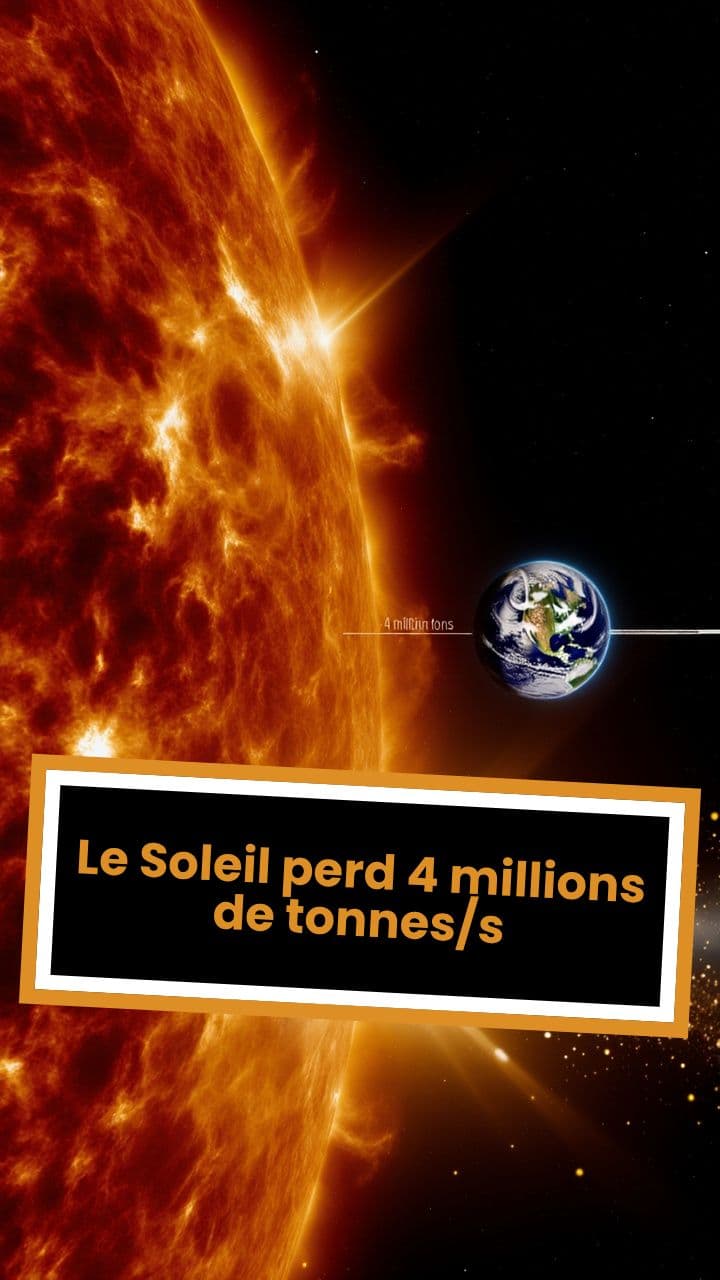 Le Soleil perd 4 millions de tonnes/s
