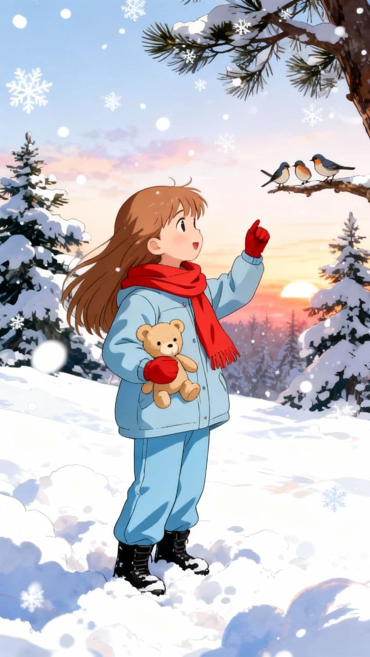 Snowy Goodbye to Little Birdies