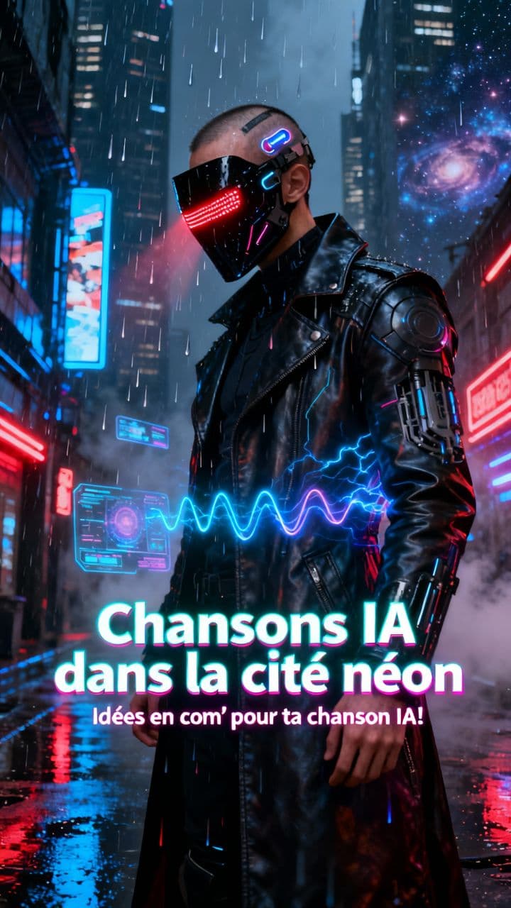 Chansons IA dans la cité néon