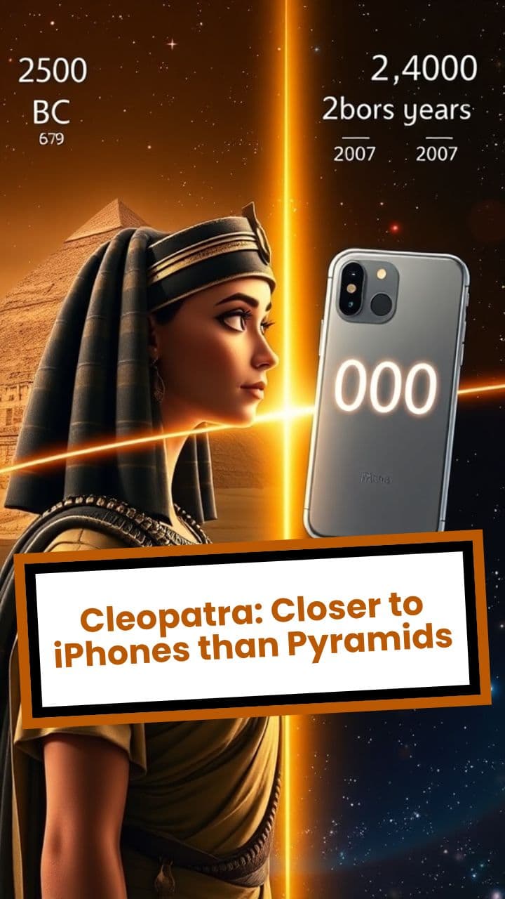 Cleopatra: Closer to iPhones than Pyramids