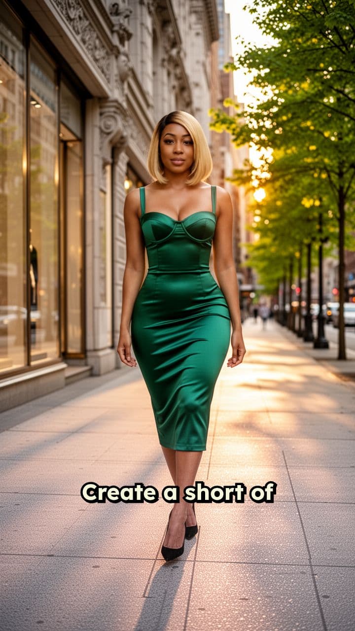 Woman Walking Down the Street