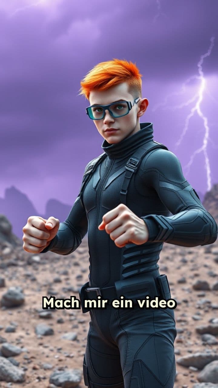 Kampf zwischen Junge und Hit