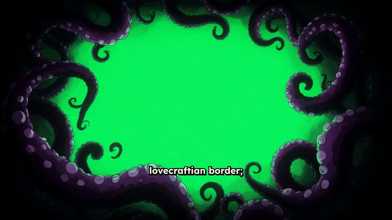 Fronteira Lovecraftiana com Tentáculos Verdes