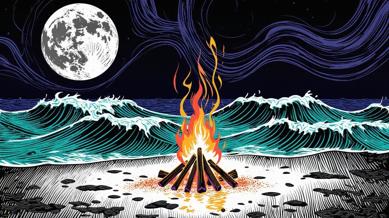 Whispers of the Moonlit Shore