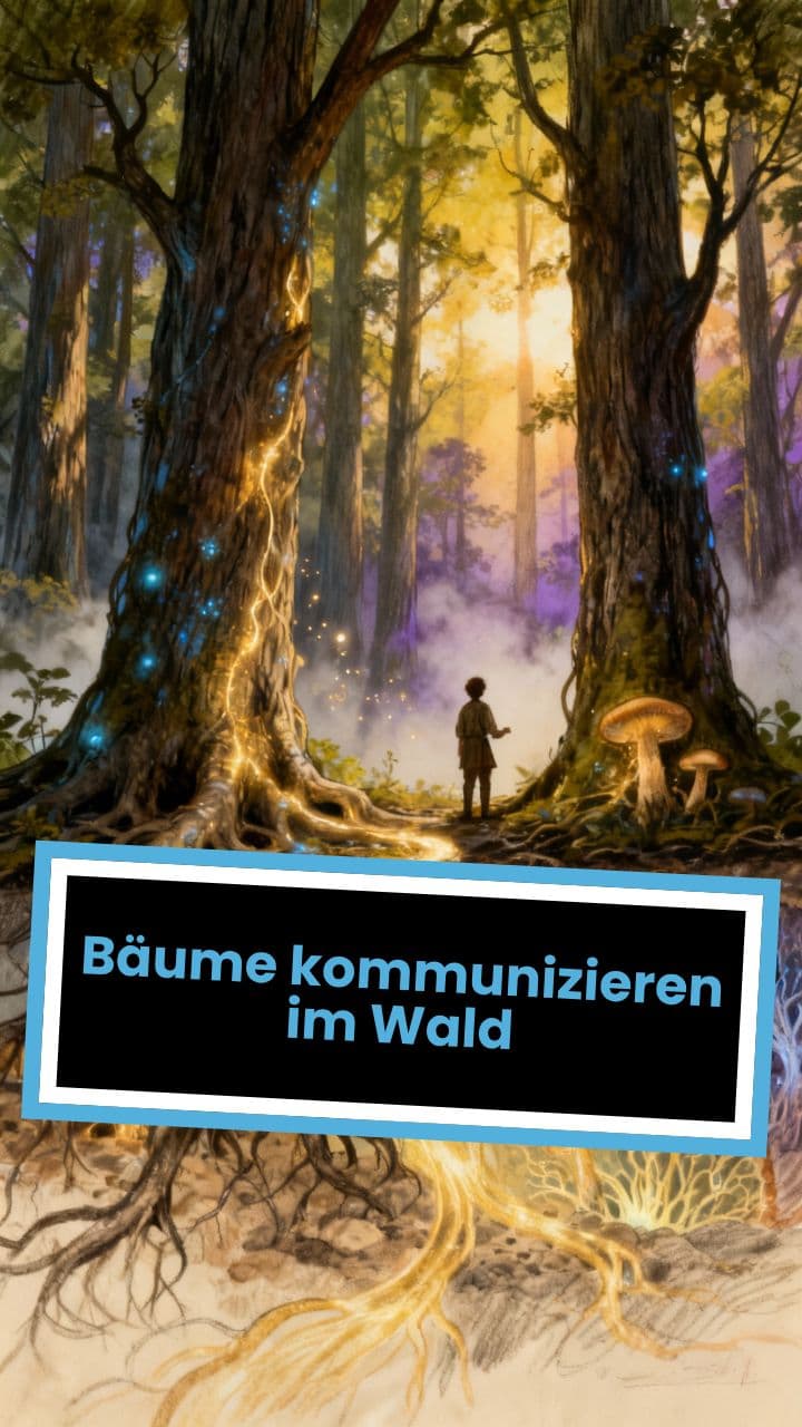 Bäume kommunizieren im Wald