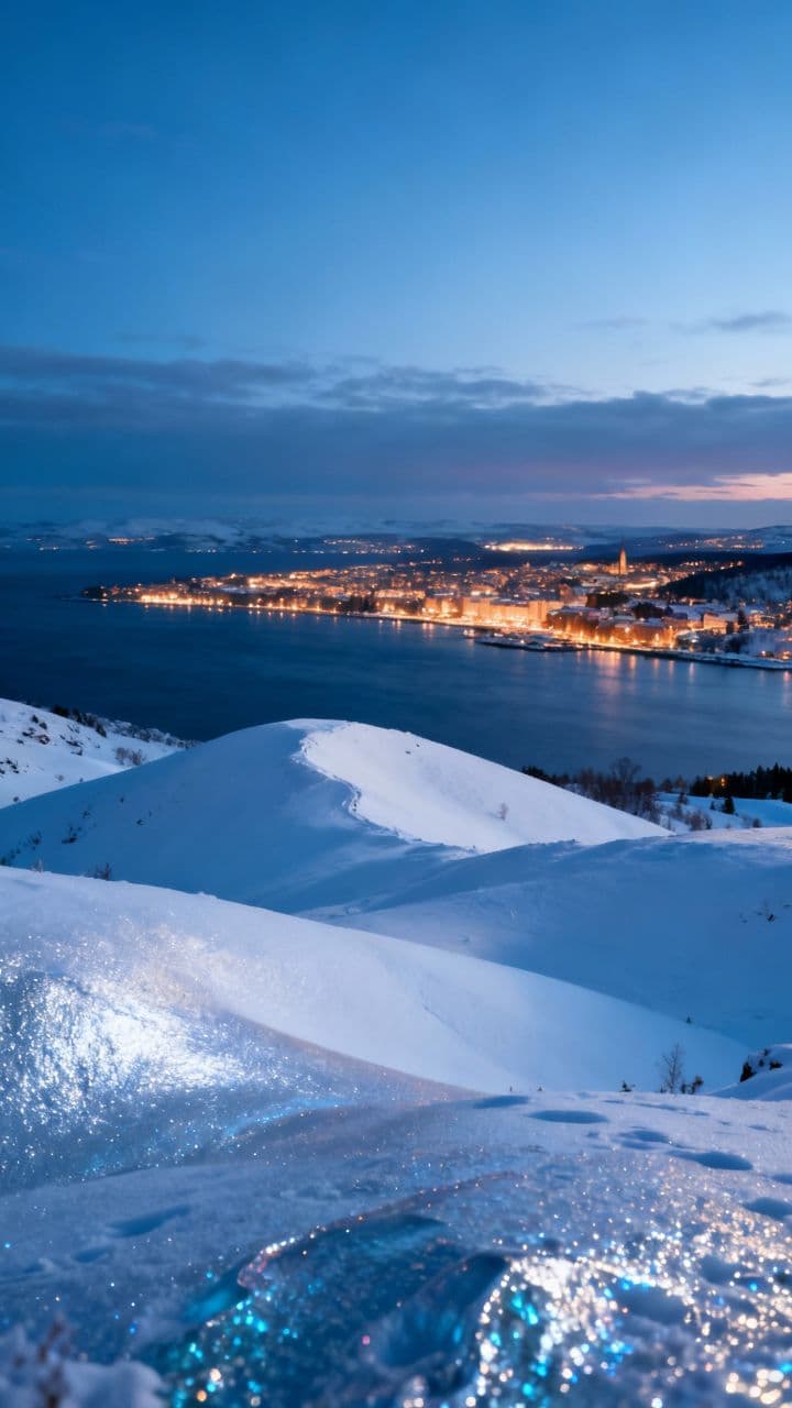 Snowfall in Tonsberg Town