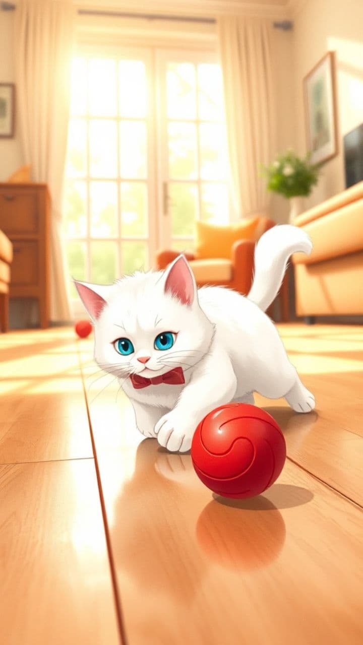 Tiny Cat's Playful Day