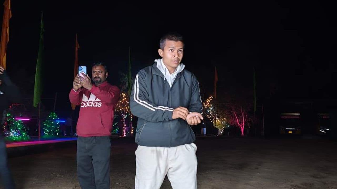 Low-Angle Truck Pass Night Fall