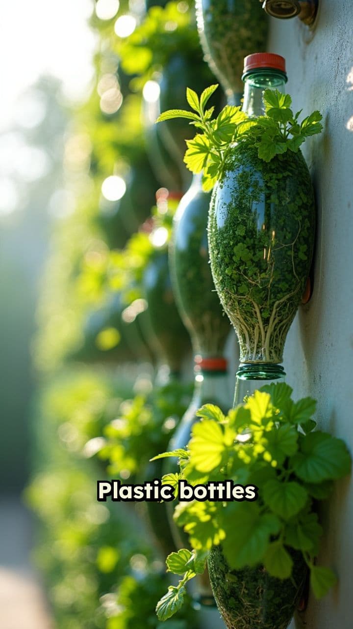Vertical Gardens from Plastic Bottles