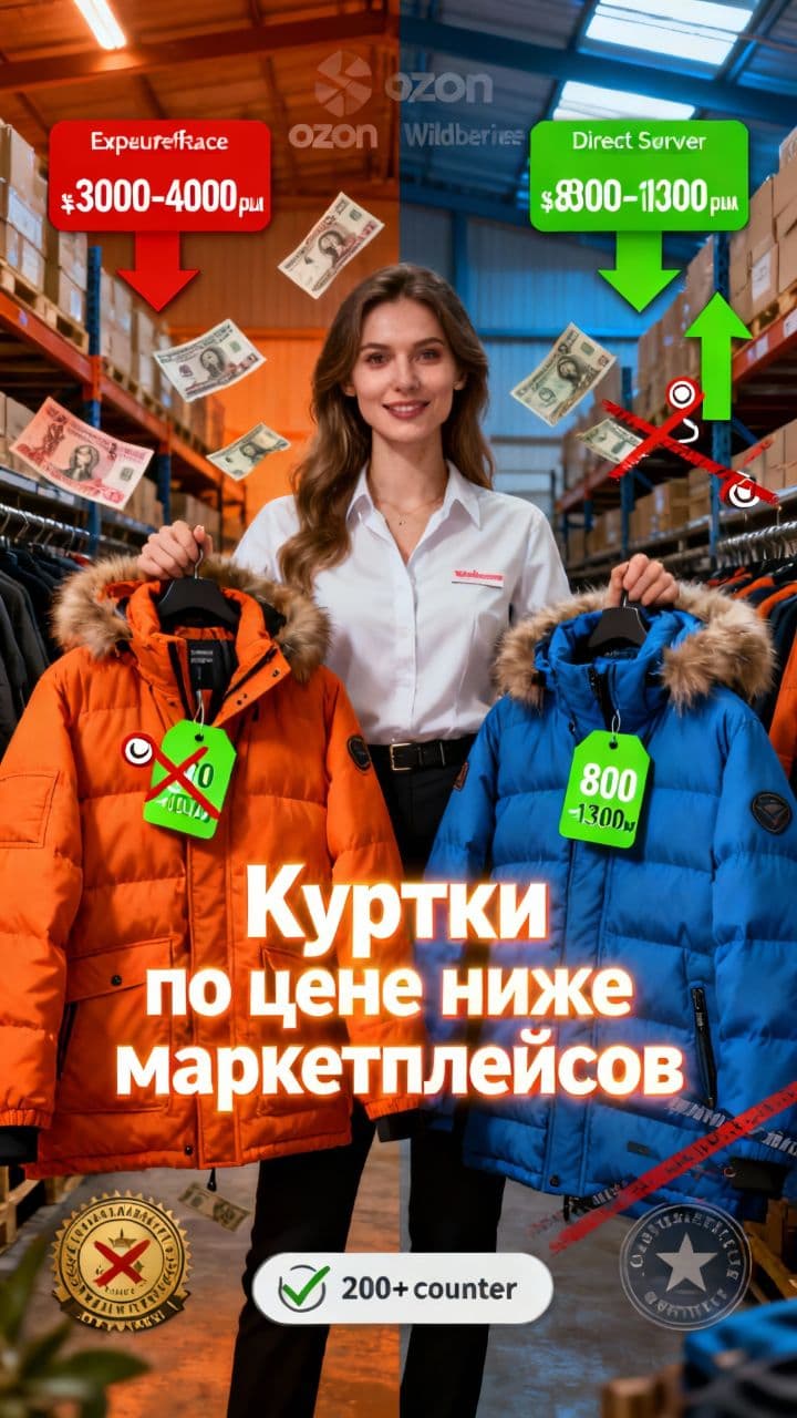 Куртки по цене ниже маркетплейсов