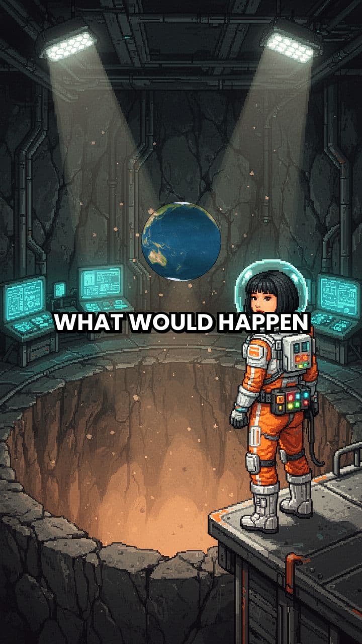 Falling to Earth’s Crushing Core