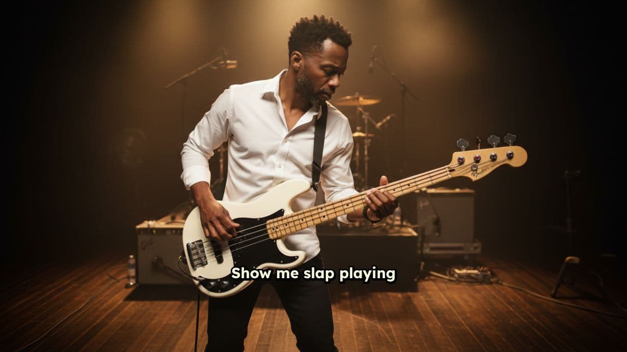 Funky Slap Bass Performance on Stage