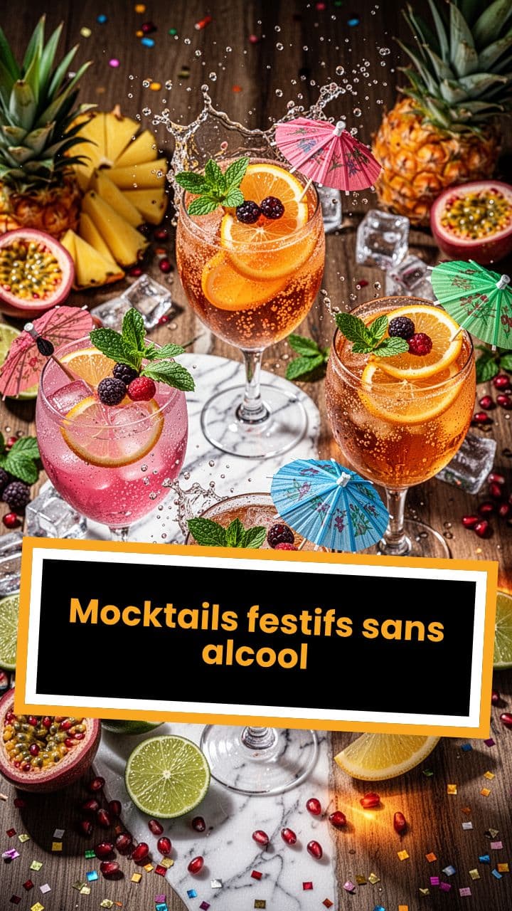 Mocktails festifs sans alcool