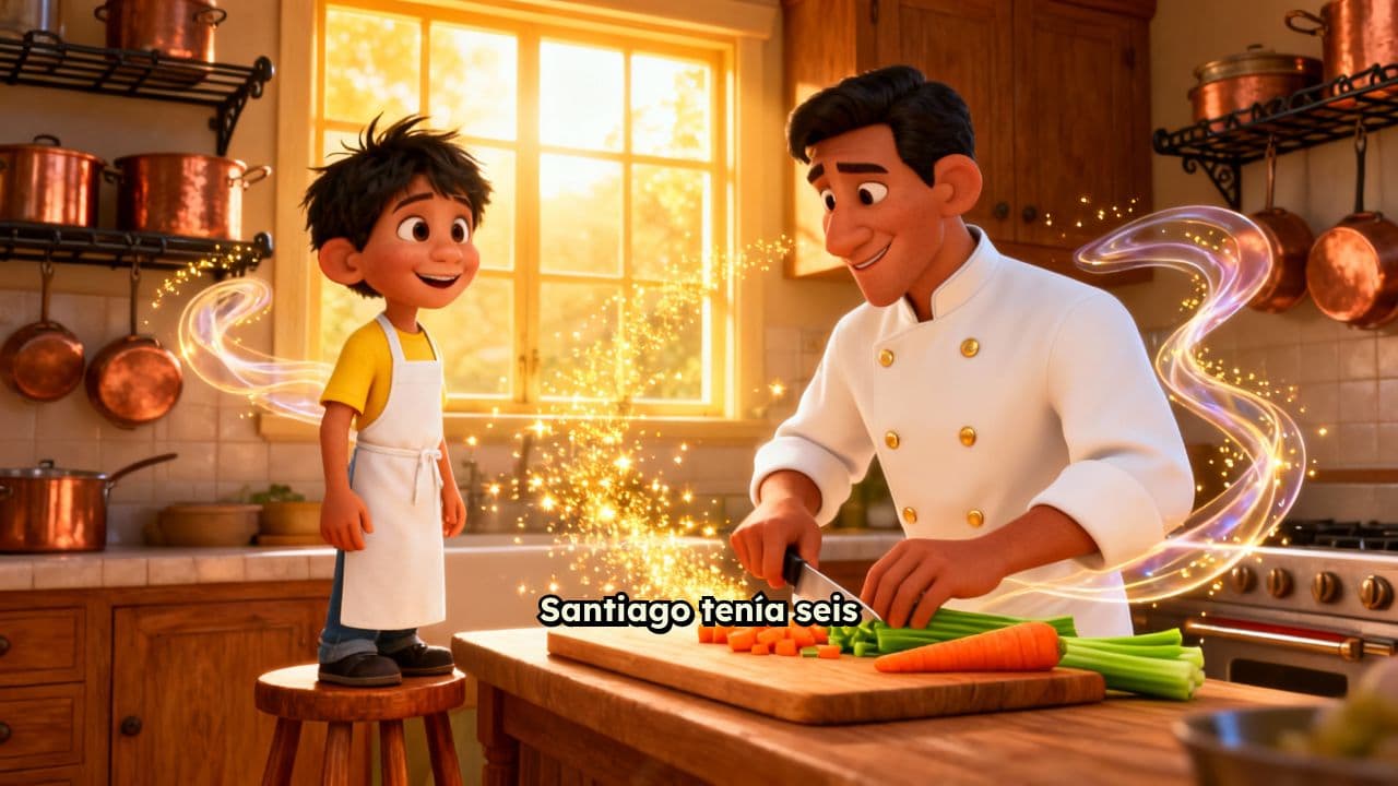 Santiago quiere ser Chef como su Papá