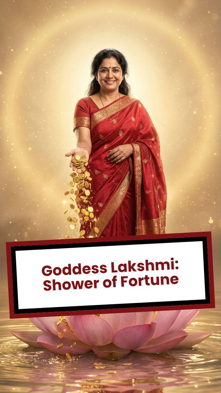 Goddess Lakshmi: Shower of Fortune