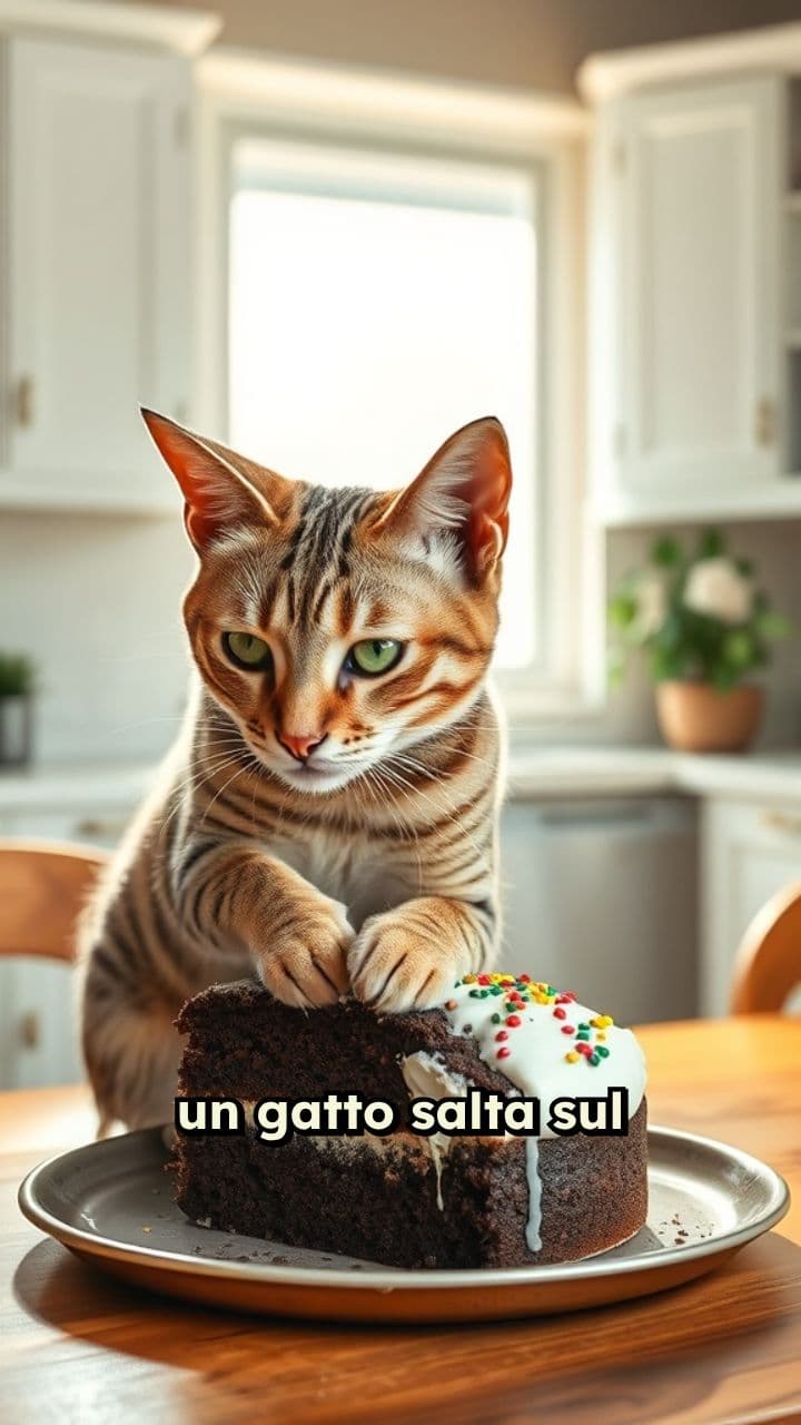 Il gatto e il pesciolino felice