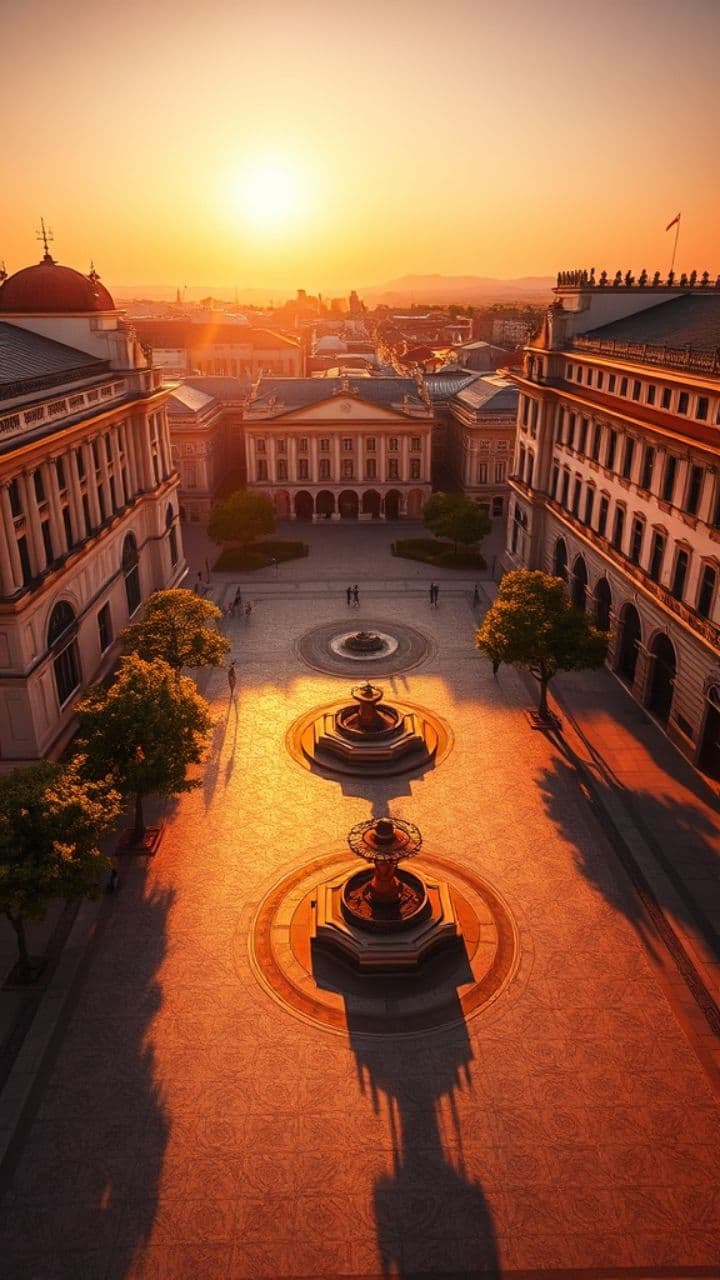 Pécs város légi felvétele