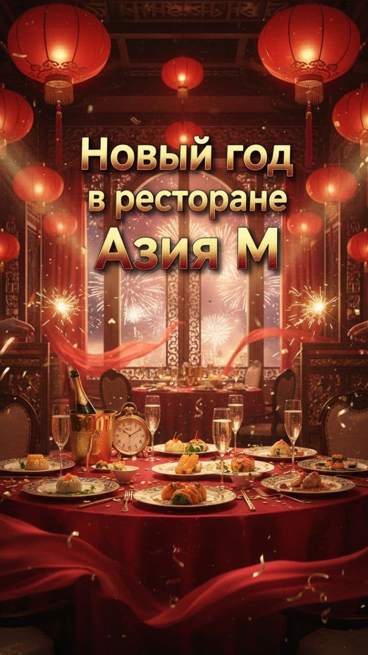 Новый год в ресторане Азия М