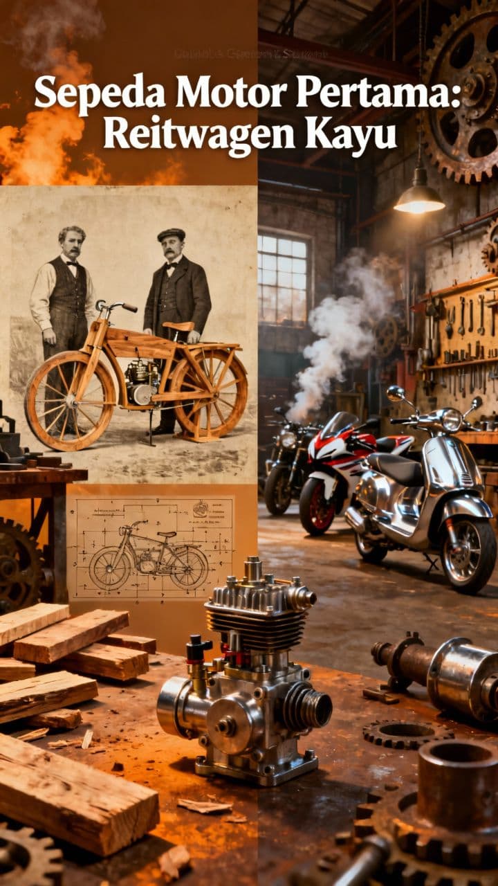 Sepeda Motor Pertama: Reitwagen Kayu