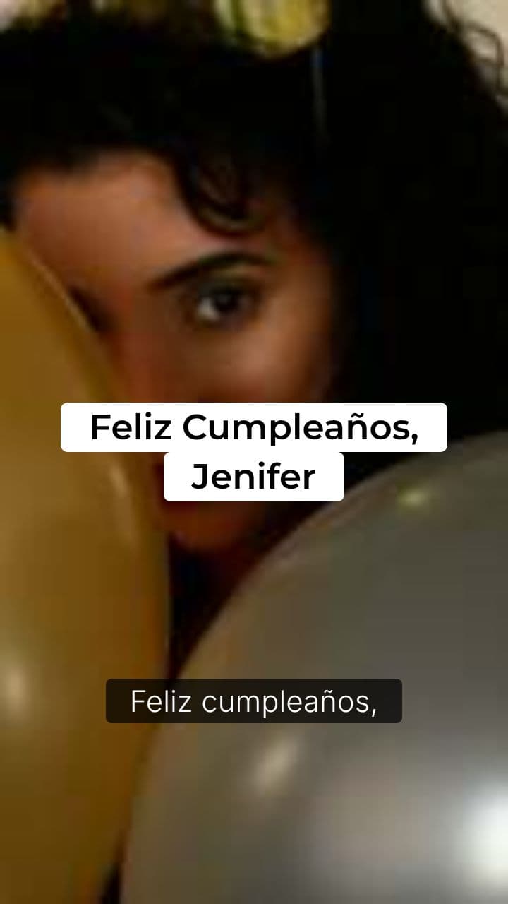 Mensaje de Cumpleaños para Jenifer
