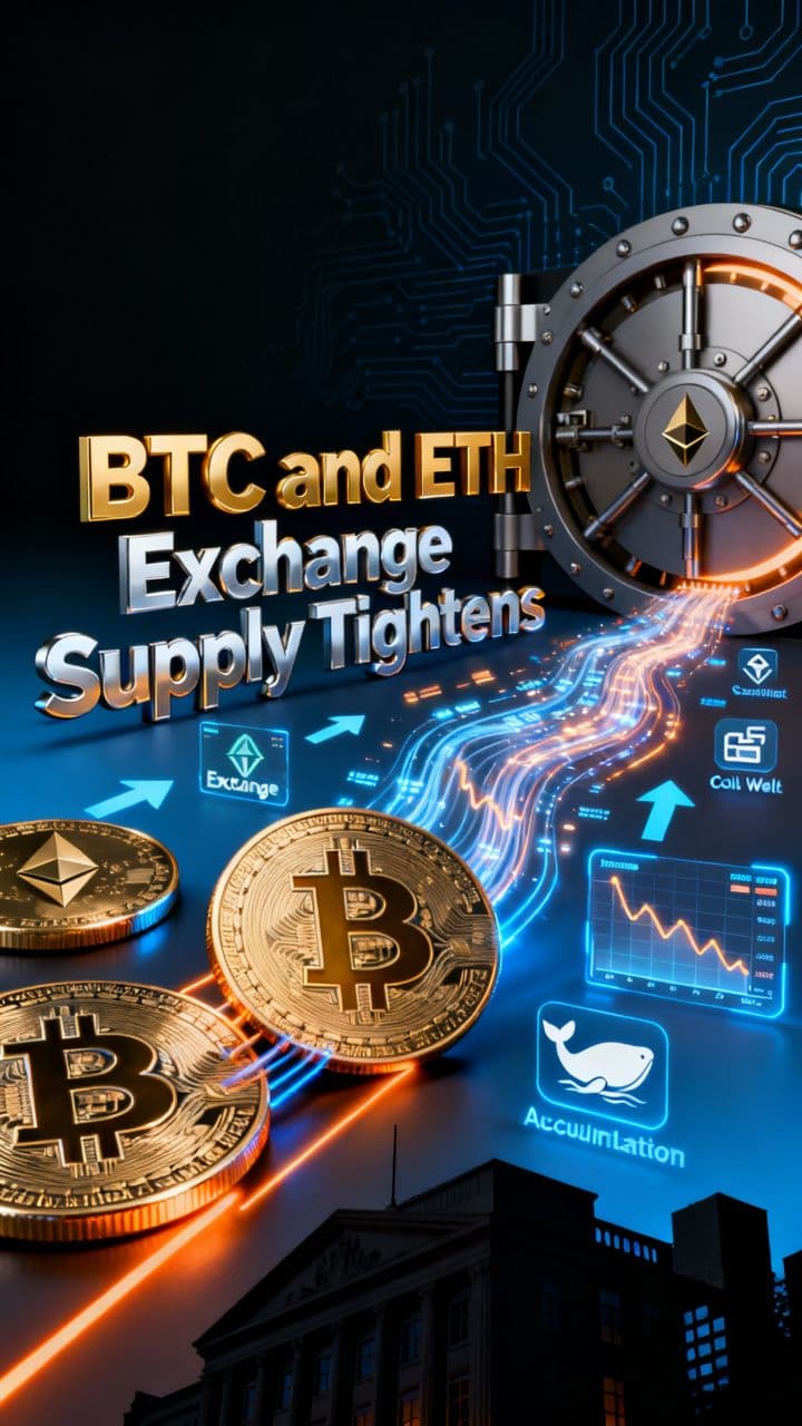 BTC and ETH Exchange Supply Tightens