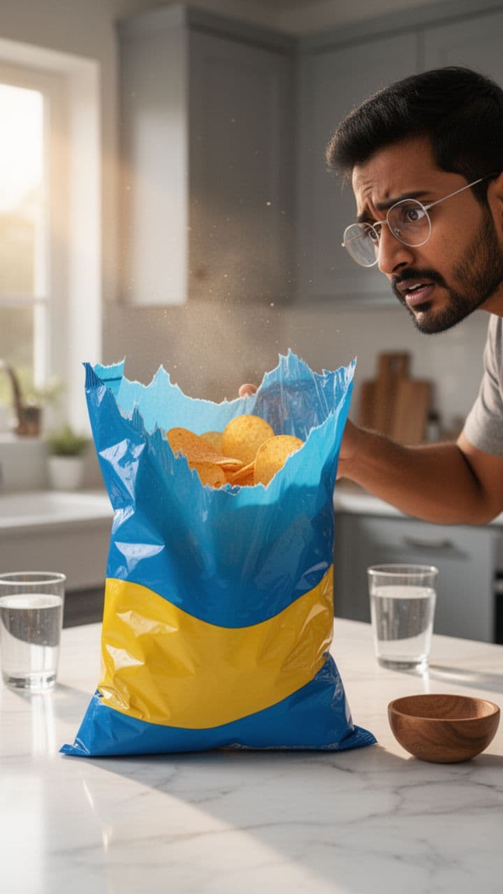 चिप्स पैकेट एयरटाइट फोल्डिंग ट्रिक