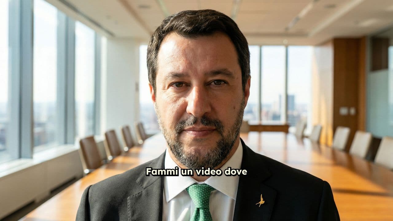 Salvini in cella osserva il panorama
