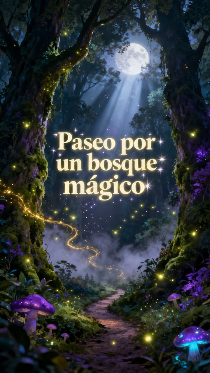 Paseo por un bosque mágico