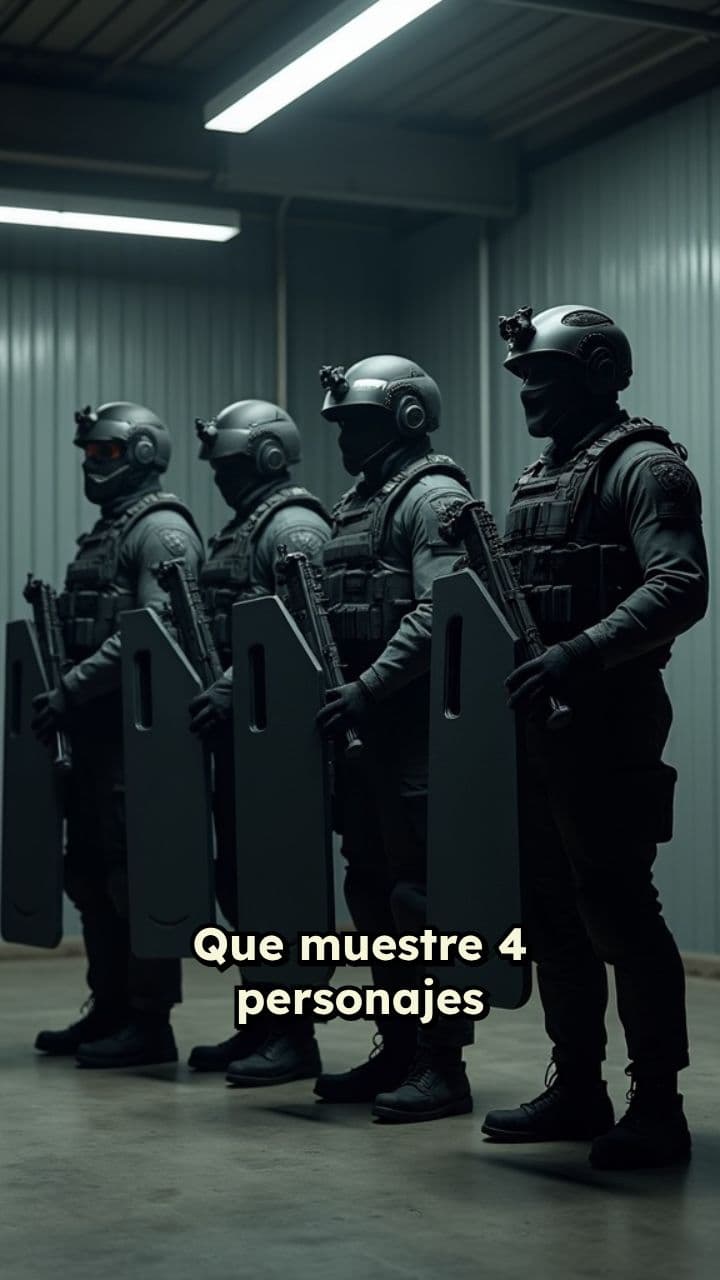 Personajes de Delta Force Rusos con Escudos