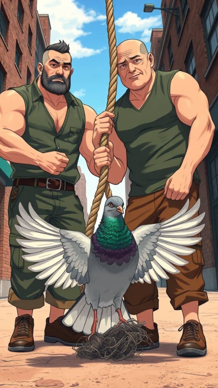 बंदरों ने कबूतर को बचाया