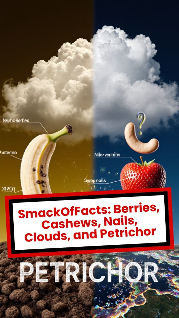 SmackOfFacts: Berries, Cashews, Nails, Clouds, and Petrichor