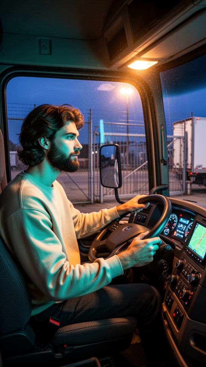 ਰਾਤ ਨੂੰ ਟਰੱਕ ਡਰਾਈਵਰ ਦੀ ਵਾਪਸੀ