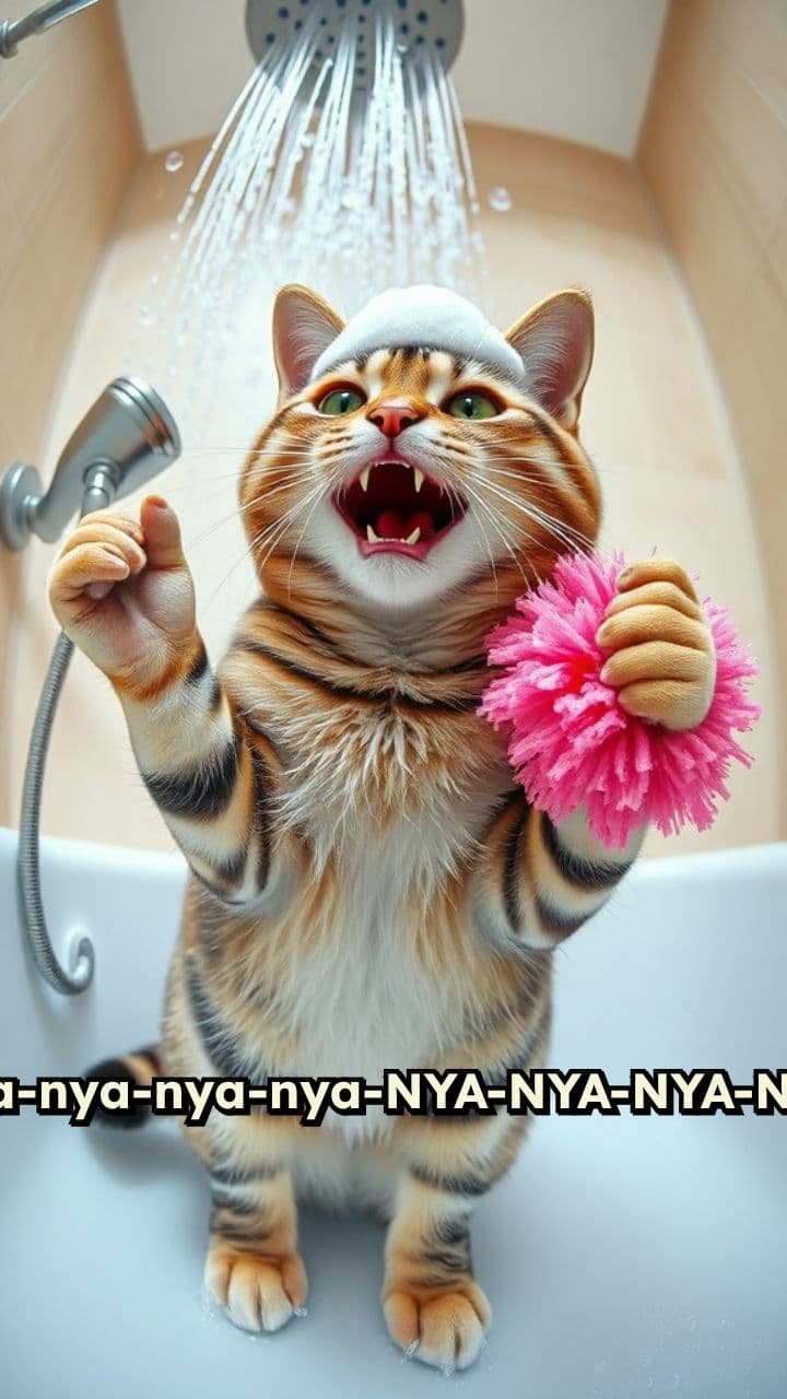 The Operatic Shower Cat