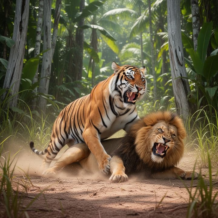 Tiger vs Lion: The Jungle Throne