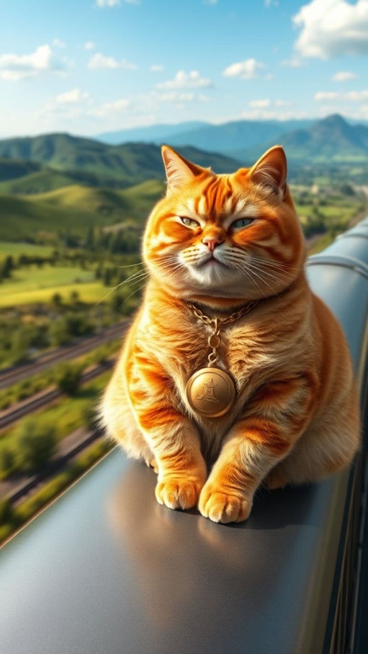 Train Conductor Cat