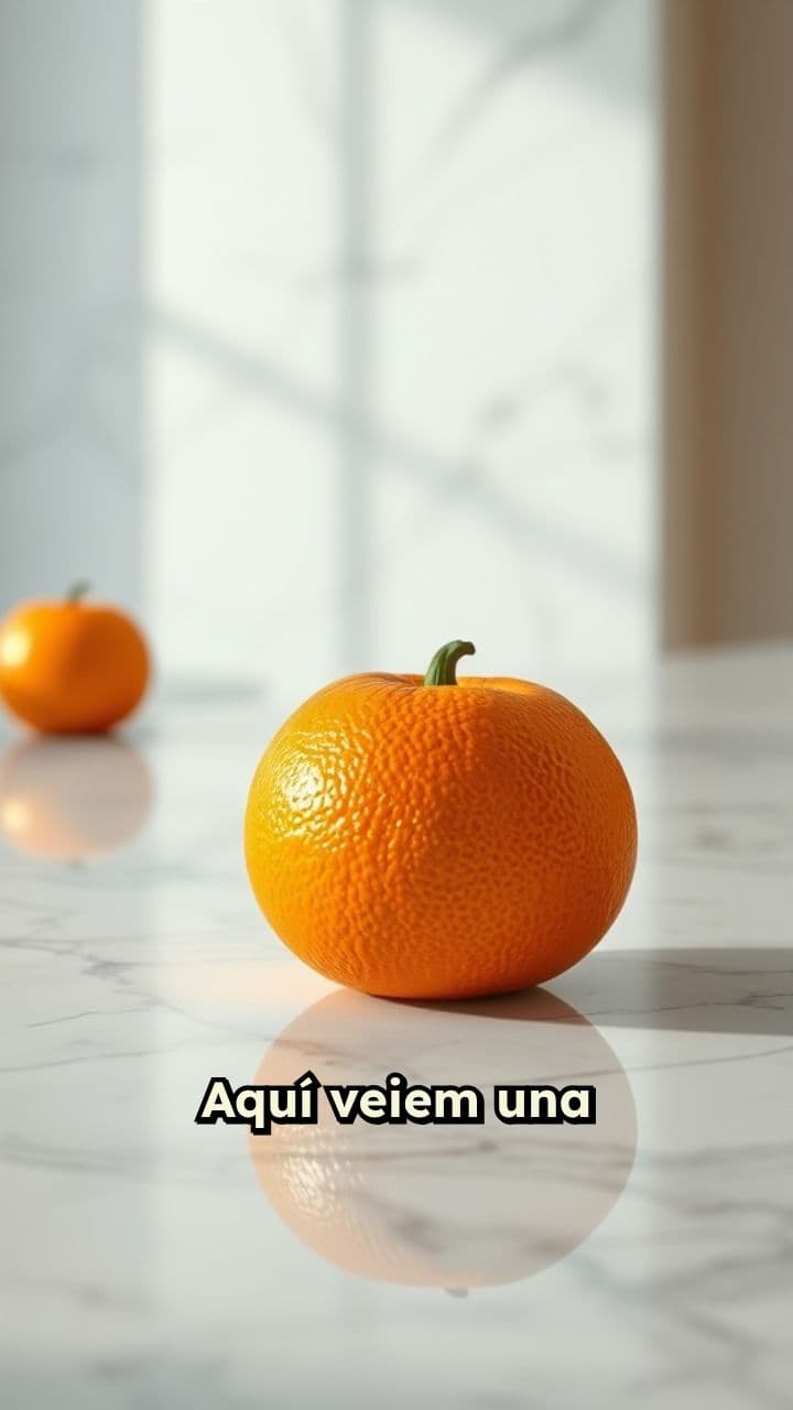 una taronja en forma de cos molt forta