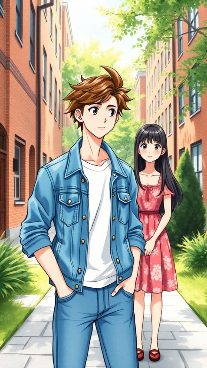 Campus Crush Cartoon Moment