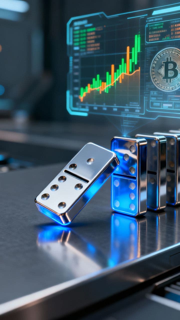 Futuristic Domino Chain Reaction