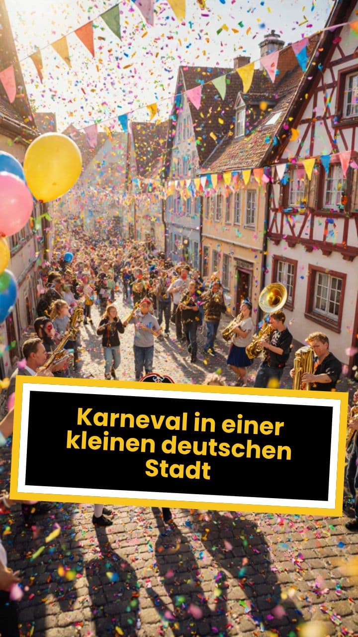 Karneval in einer kleinen deutschen Stadt