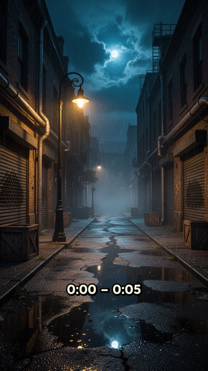 Rain-Soaked Midnight Storm