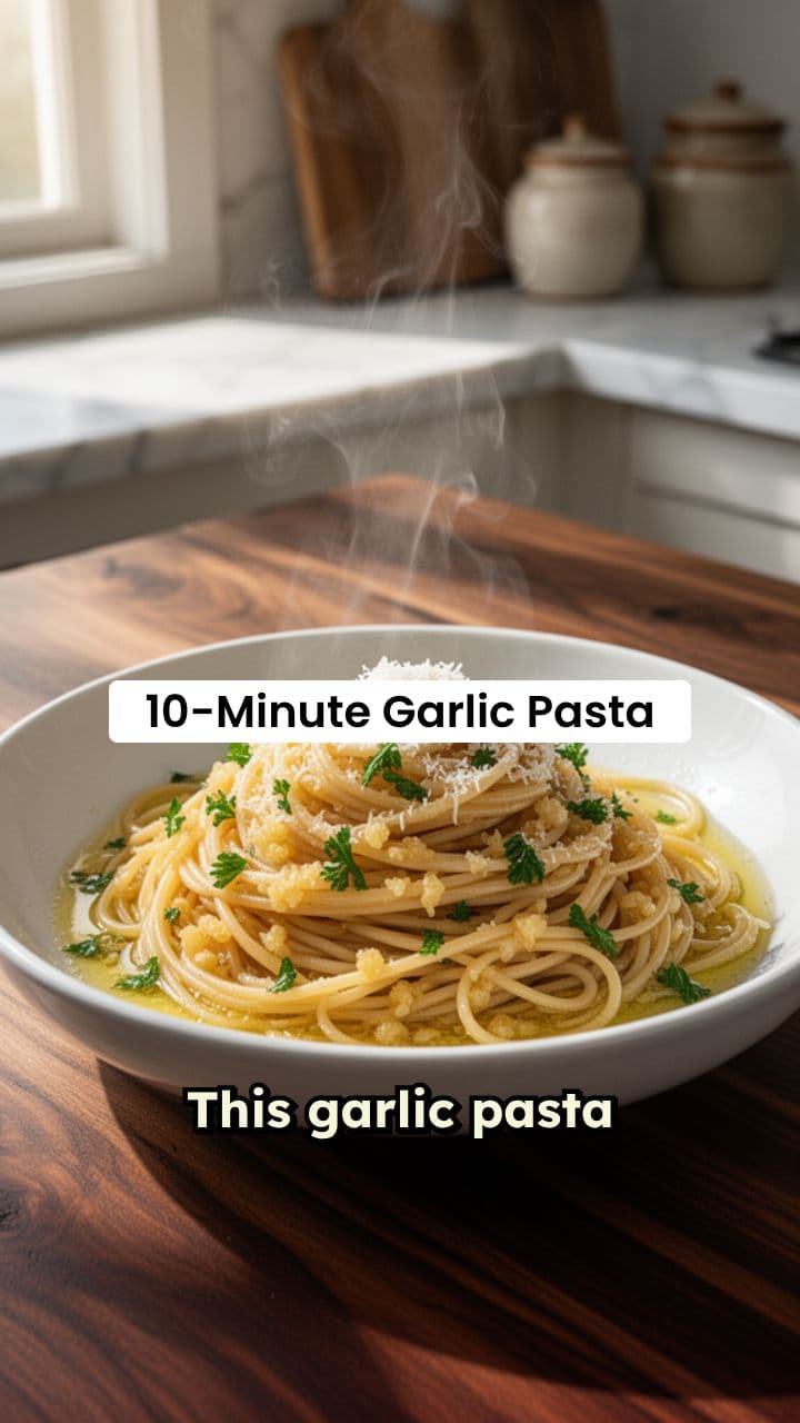 Quick 10-Minute Garlic Pasta