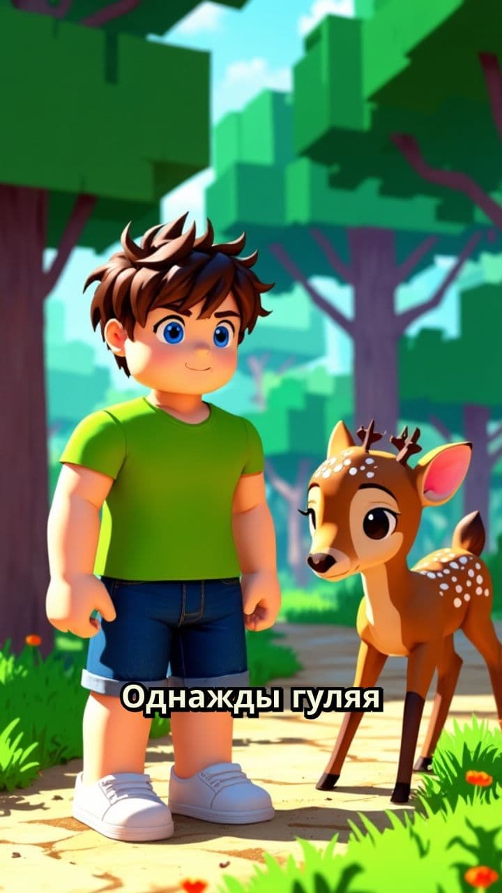 Олень-монстр в лунную ночь