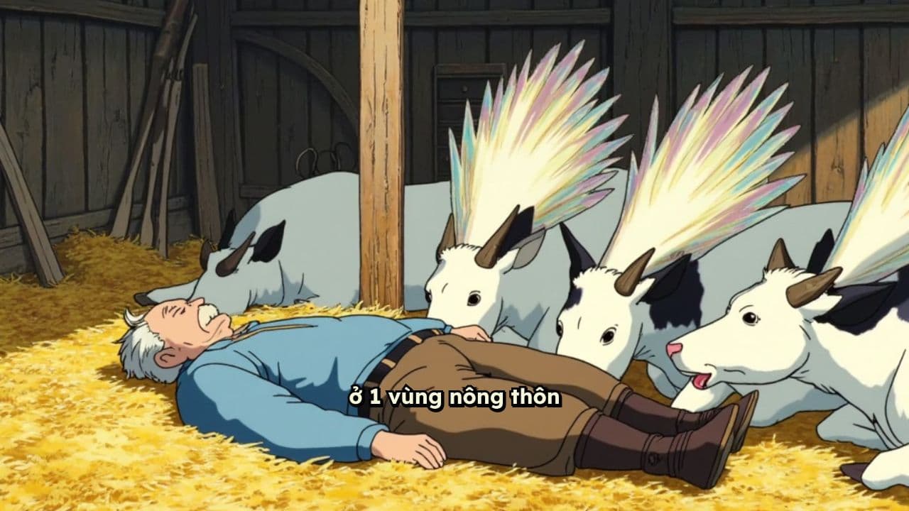 Bò bay cứu nông dân già.