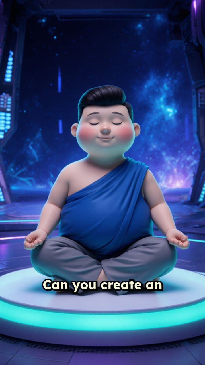 Meditation Journey of a Cartoon Man