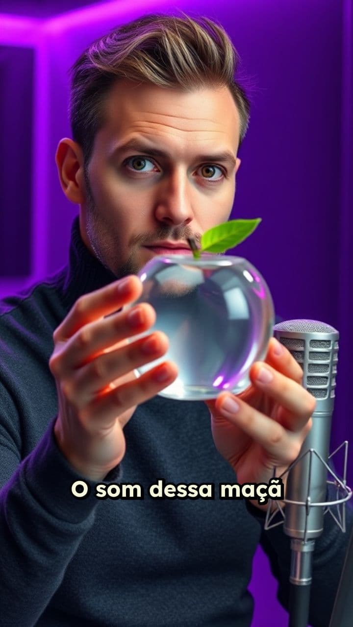 ASMR: Mordida na Maçã de Vidro