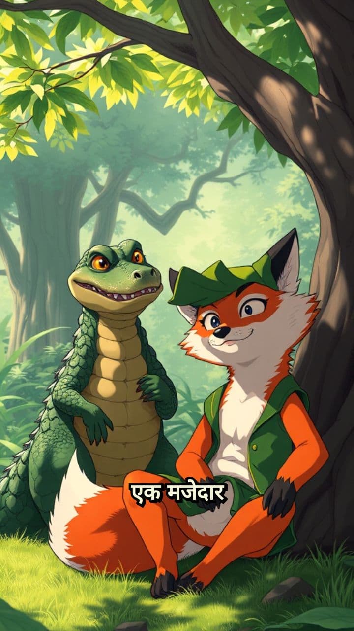 लोमड़ी और मगरमच्छ की दोस्ती