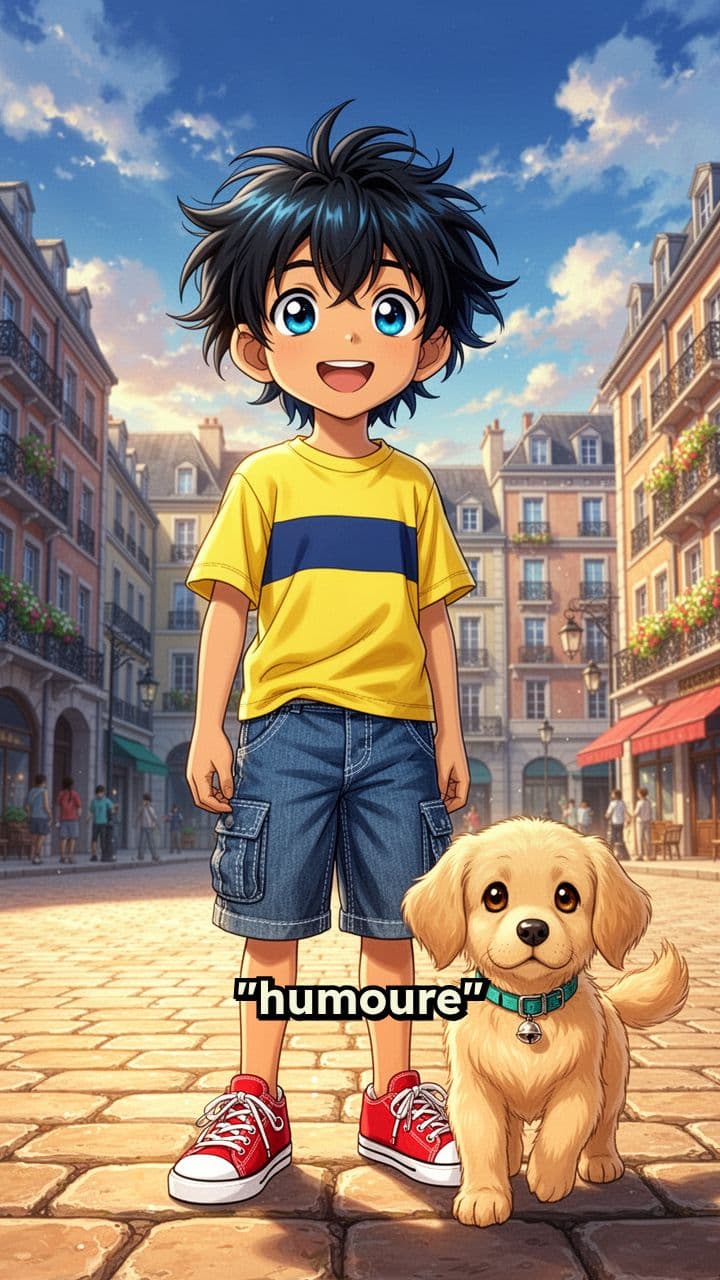 L’enfant et le chien en ville