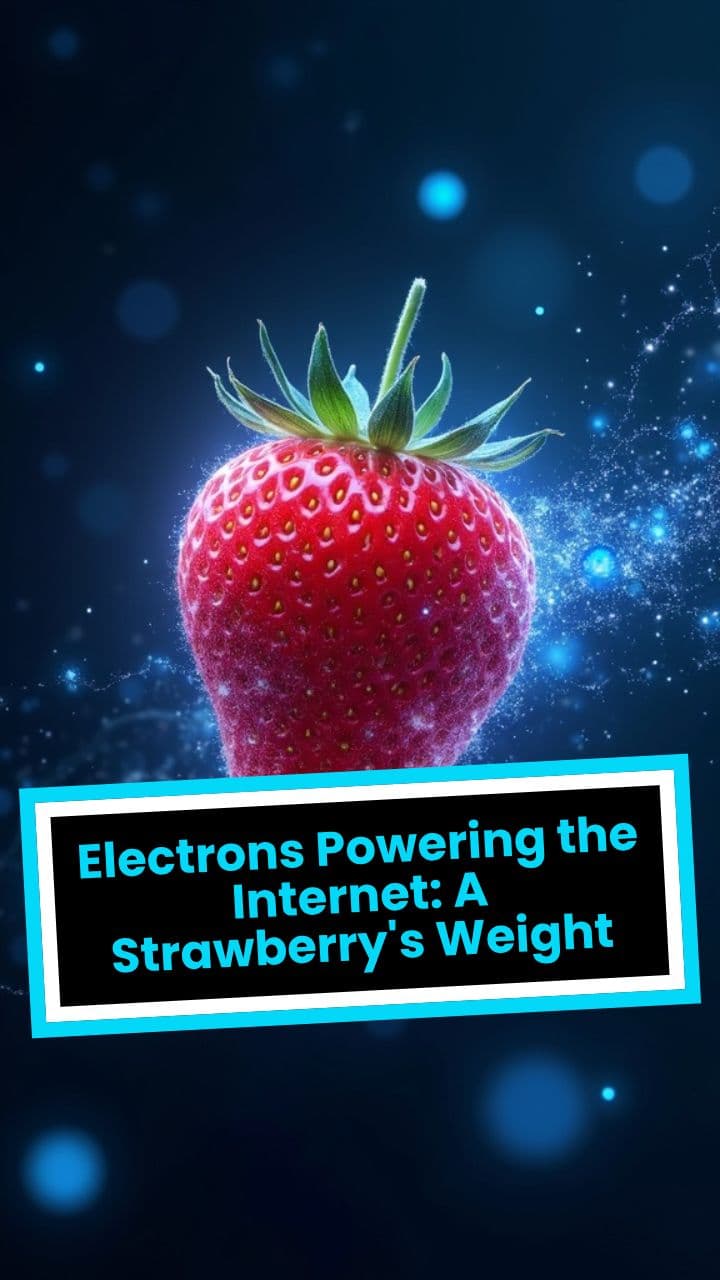 Electrons Powering the Internet: A Strawberry's Weight